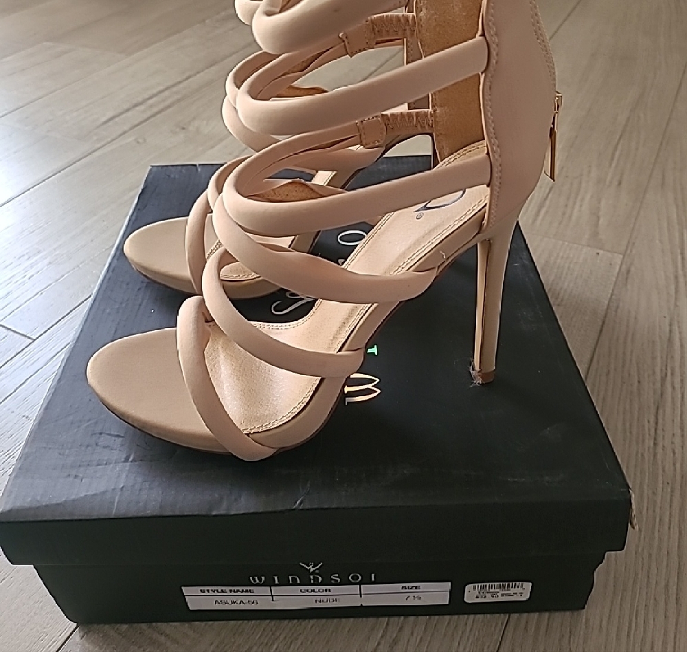 Windsor Nude Strappy Heels